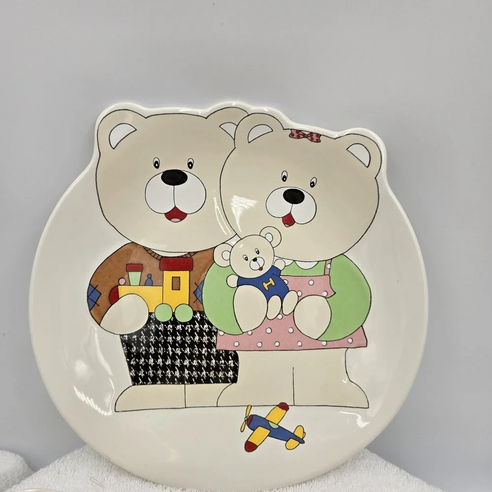 Mikasa Playtime Bears Children's Dinnerware Set 3 Piece Plate Bowl Cup Japan